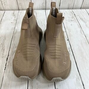Champion NWOT‎ Men's Tan Knit High Top Sneakers Slip-On Athletic Shoes Size 7.5W